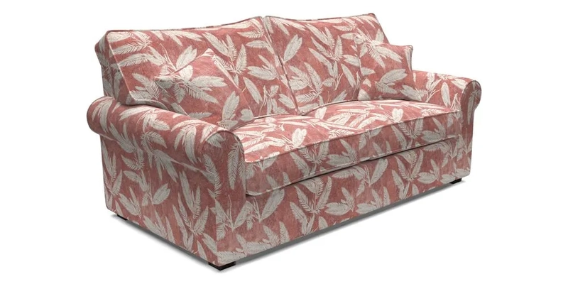 Upperton 3 Seater Loose Cover Sofa in Floral Linen Even So Verde - Fitted cover option available