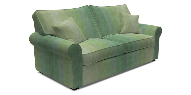 Upperton 3 Seater Loose Cover Sofa in Floral Linen Even So Verde - Fitted cover option available
