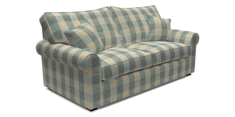 Upperton 3 Seater Loose Cover Sofa in Floral Linen Even So Verde - Fitted cover option available
