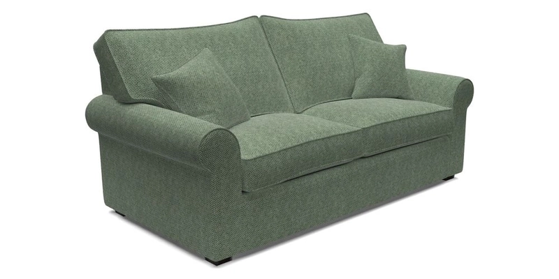 Upperton 3 Seater Loose Cover Sofa in Floral Linen Even So Verde - Fitted cover option available