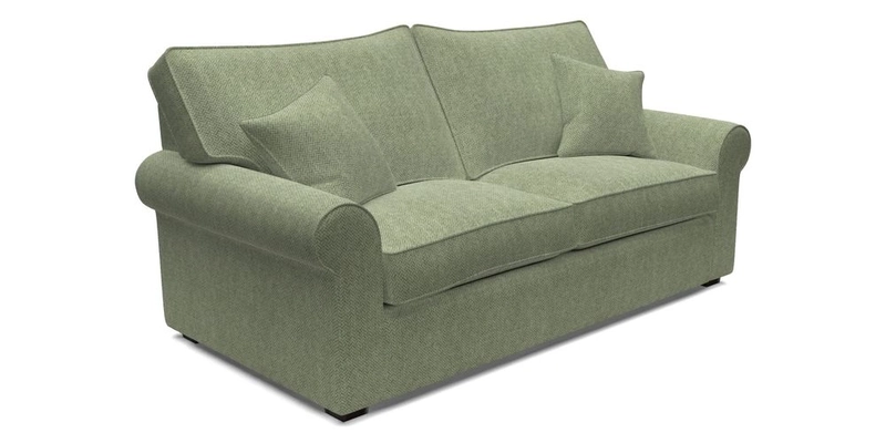 Upperton 3 Seater Loose Cover Sofa in Floral Linen Even So Verde - Fitted cover option available