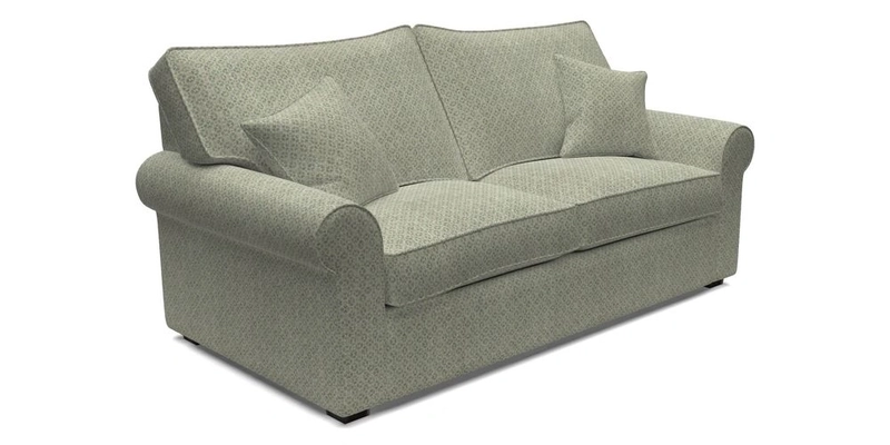 Upperton 3 Seater Loose Cover Sofa in Floral Linen Even So Verde - Fitted cover option available