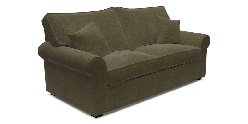 Upperton 3 Seater Loose Cover Sofa in Floral Linen Even So Verde - Fitted cover option available