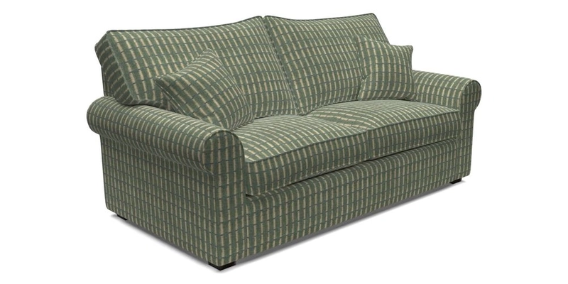Upperton 3 Seater Loose Cover Sofa in Floral Linen Even So Verde - Fitted cover option available