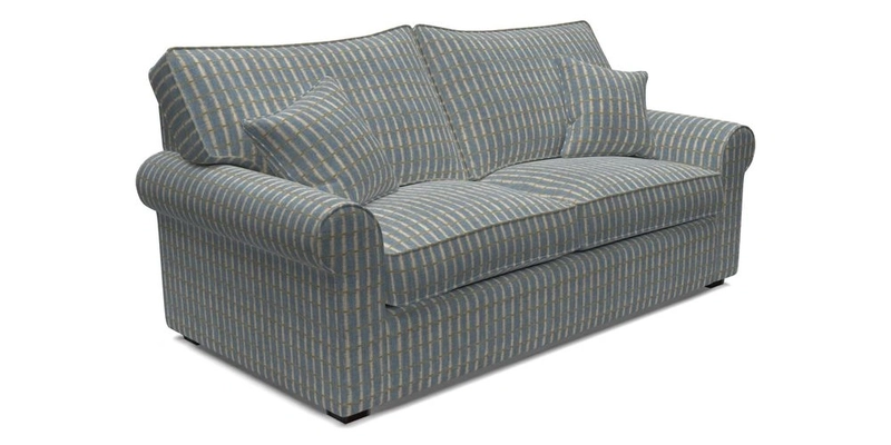 Upperton 3 Seater Loose Cover Sofa in Floral Linen Even So Verde - Fitted cover option available