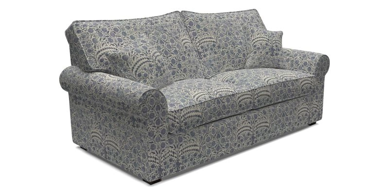 Upperton 3 Seater Loose Cover Sofa in Floral Linen Even So Verde - Fitted cover option available
