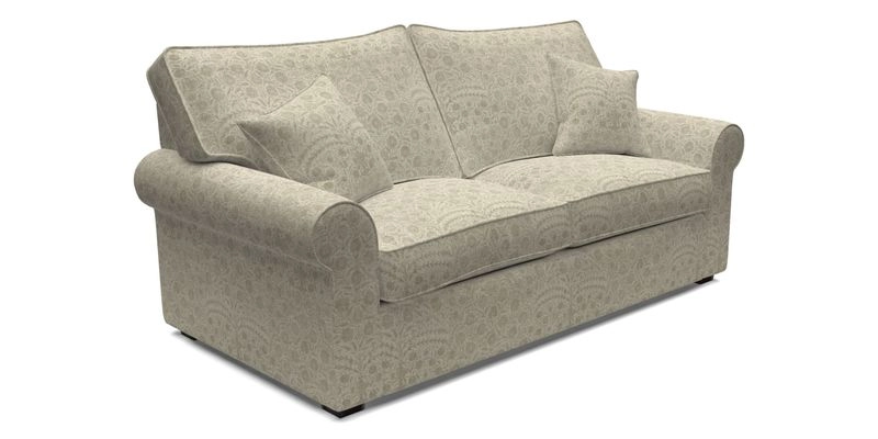 Upperton 3 Seater Loose Cover Sofa in Floral Linen Even So Verde - Fitted cover option available