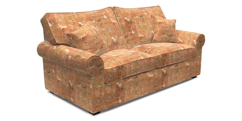 Upperton 3 Seater Sofa in Two Tone Plain Biscuit - Loose cover option available