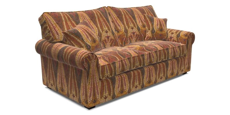 Upperton 3 Seater Sofa in Two Tone Plain Biscuit - Loose cover option available