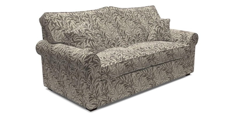 Upperton 3 Seater Loose Cover Sofa in Floral Linen Even So Verde - Fitted cover option available