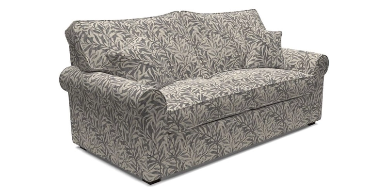 Upperton 3 Seater Loose Cover Sofa in Floral Linen Even So Verde - Fitted cover option available