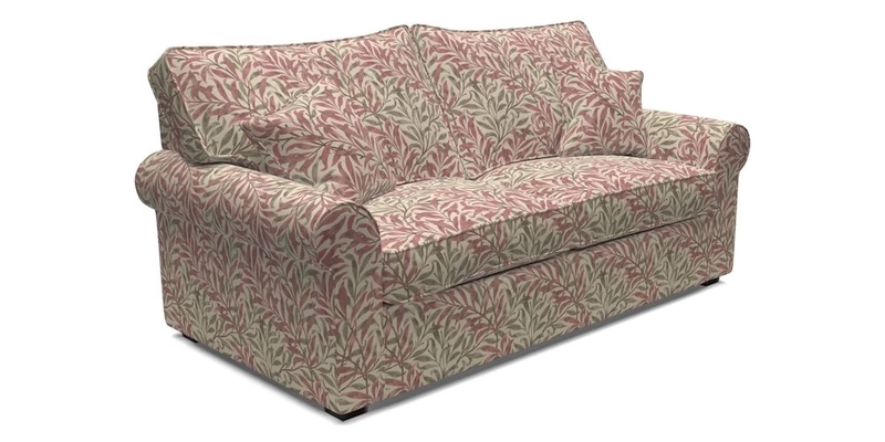 Upperton 3 Seater Loose Cover Sofa in Floral Linen Even So Verde - Fitted cover option available