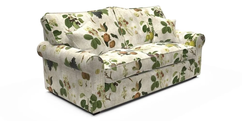 Upperton 3 Seater Sofa in Two Tone Plain Biscuit - Loose cover option available