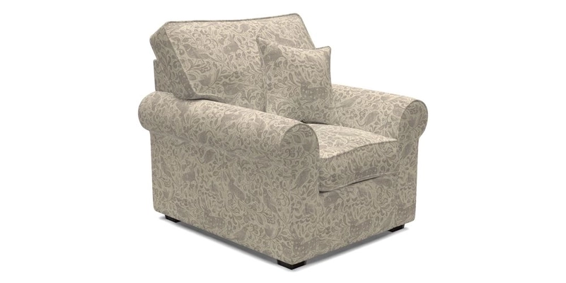 Upperton Chair in Two Tone Plain Biscuit - Loose cover option available