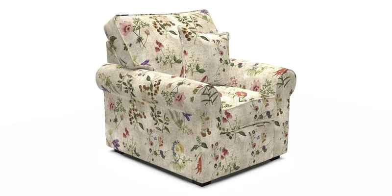 Upperton Chair in Two Tone Plain Biscuit - Loose cover option available