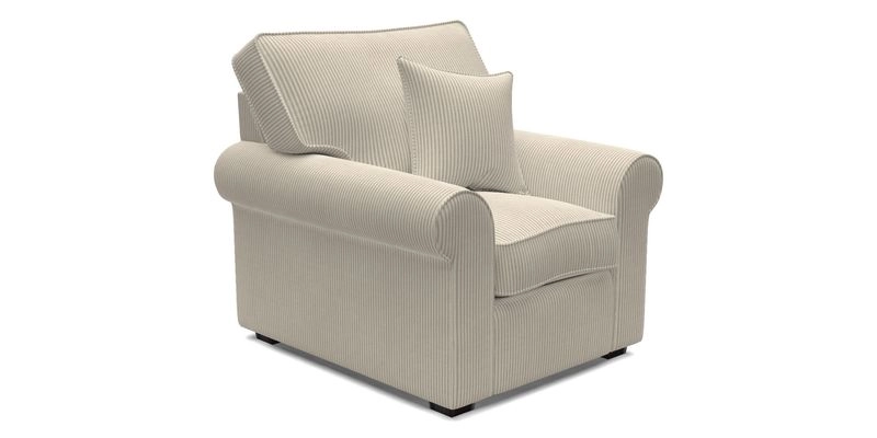 Upperton Chair in Two Tone Plain Biscuit - Loose cover option available