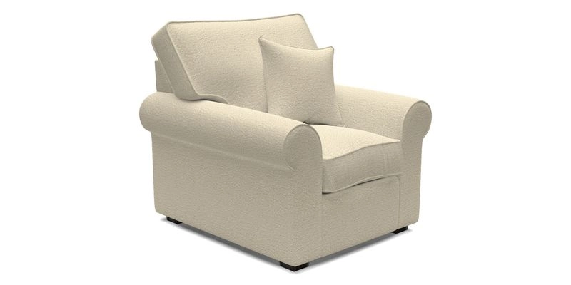 Upperton Chair in Two Tone Plain Biscuit - Loose cover option available