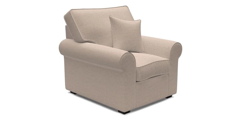 Upperton Chair in Two Tone Plain Biscuit - Loose cover option available