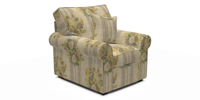 Upperton Chair in Two Tone Plain Biscuit - Loose cover option available
