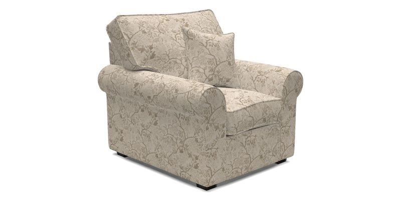 Upperton Chair in Two Tone Plain Biscuit - Loose cover option available