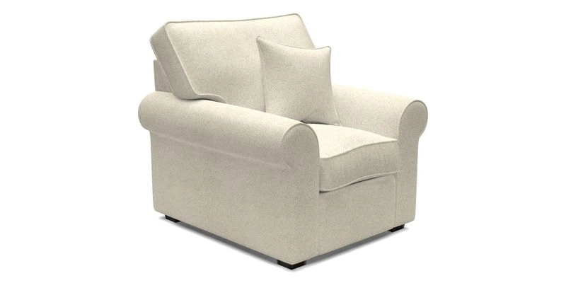 Upperton Chair in Two Tone Plain Biscuit - Loose cover option available