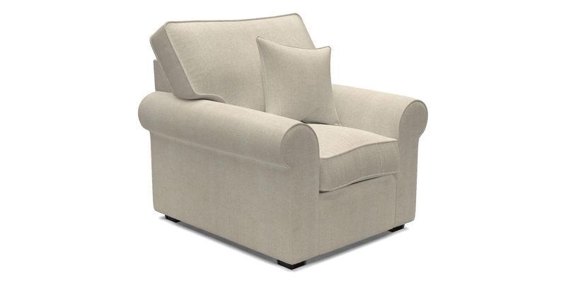 Upperton Chair in Two Tone Plain Biscuit - Loose cover option available