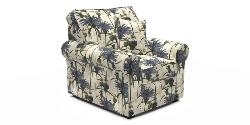 Upperton Chair in Two Tone Plain Biscuit - Loose cover option available