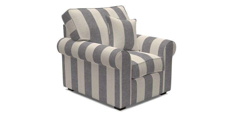 Upperton Chair in Two Tone Plain Biscuit - Loose cover option available