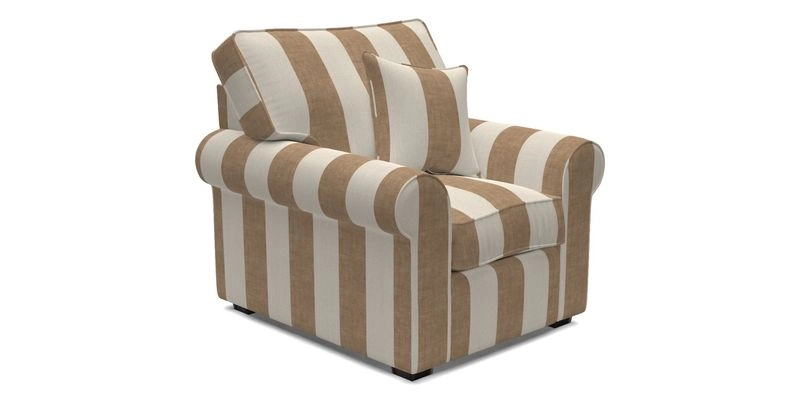 Upperton Chair in Two Tone Plain Biscuit - Loose cover option available