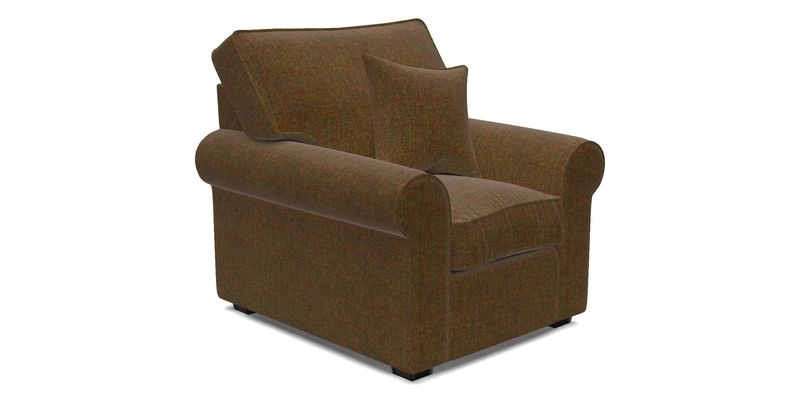 Upperton Chair in Two Tone Plain Biscuit - Loose cover option available