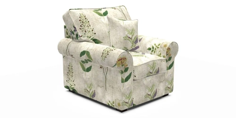 Upperton Chair in Two Tone Plain Biscuit - Loose cover option available