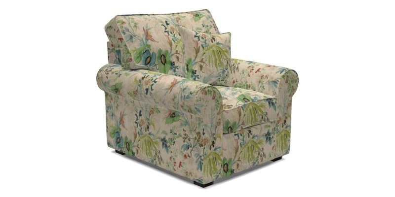 Upperton Chair in Two Tone Plain Biscuit - Loose cover option available