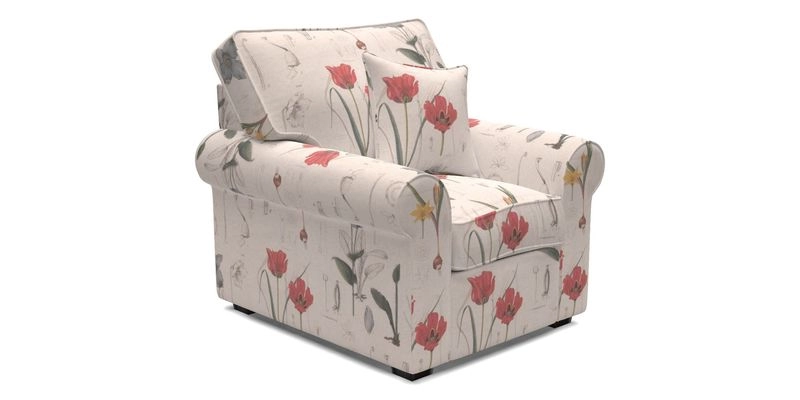Upperton Chair in Two Tone Plain Biscuit - Loose cover option available