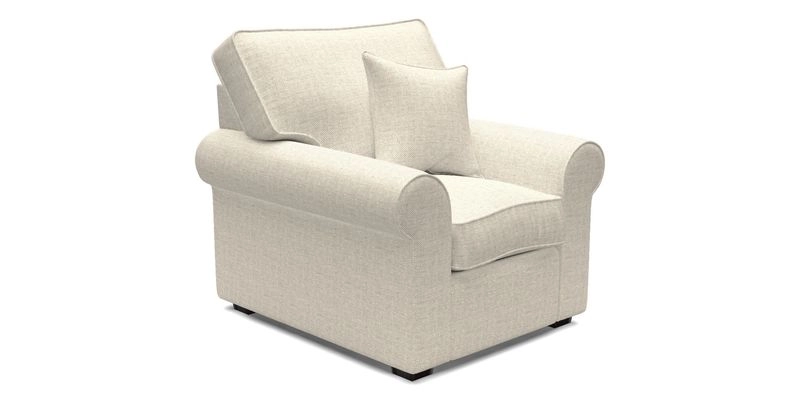 Upperton Chair in Two Tone Plain Biscuit - Loose cover option available