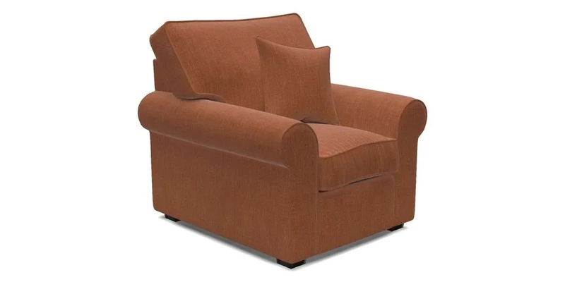 Upperton Chair in Two Tone Plain Biscuit - Loose cover option available