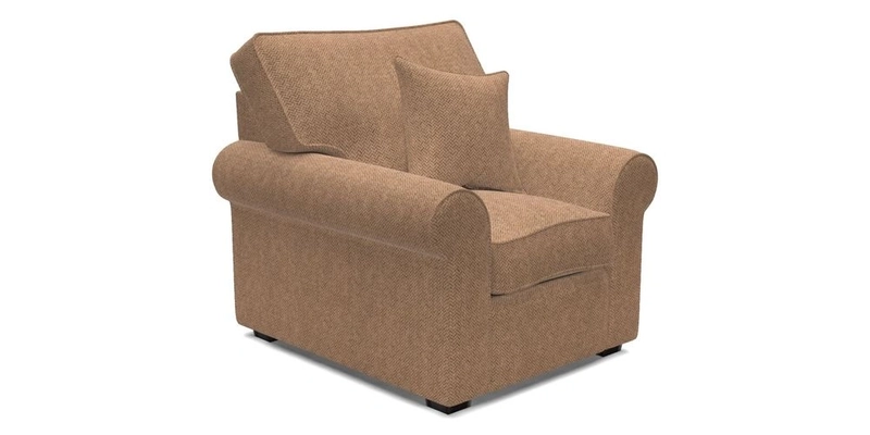 Upperton Chair in Two Tone Plain Biscuit - Loose cover option available