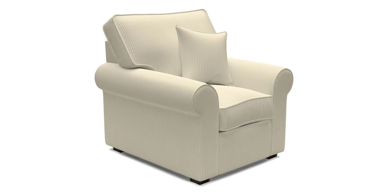 Upperton Chair in Two Tone Plain Biscuit - Loose cover option available