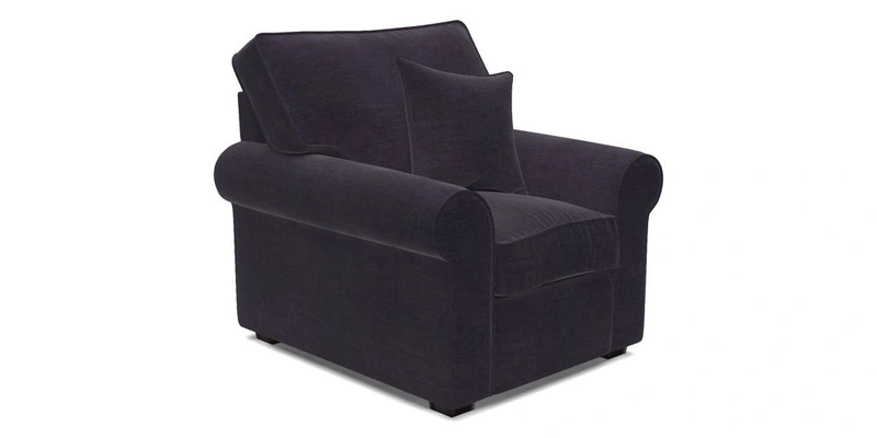 Upperton Chair in Two Tone Plain Biscuit - Loose cover option available