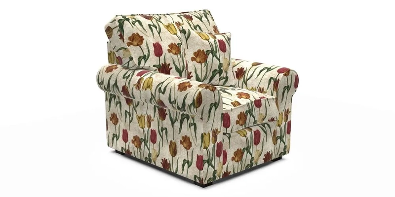 Upperton Chair in Two Tone Plain Biscuit - Loose cover option available