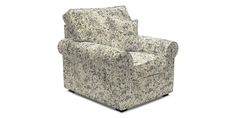 Upperton Chair in Two Tone Plain Biscuit - Loose cover option available