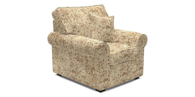 Upperton Chair in Two Tone Plain Biscuit - Loose cover option available