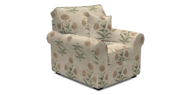 Upperton Chair in Two Tone Plain Biscuit - Loose cover option available