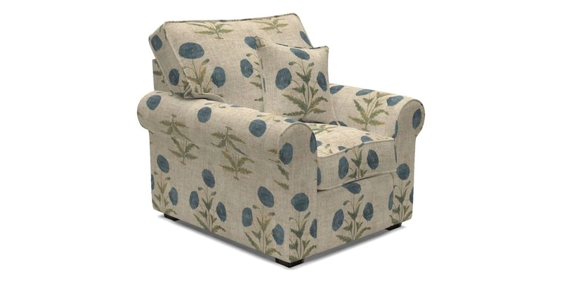 Upperton Chair in Two Tone Plain Biscuit - Loose cover option available