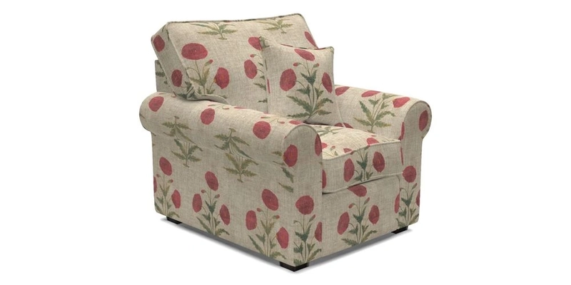 Upperton Chair in Two Tone Plain Biscuit - Loose cover option available
