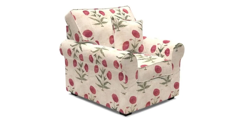 Upperton Chair in Two Tone Plain Biscuit - Loose cover option available