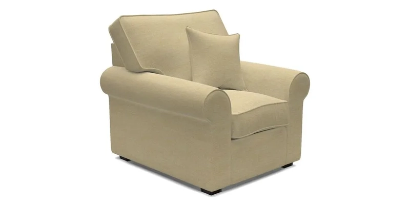 Upperton Chair in Two Tone Plain Biscuit - Loose cover option available