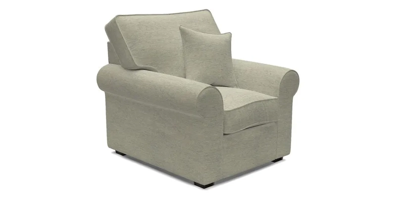 Upperton Chair in Two Tone Plain Biscuit - Loose cover option available