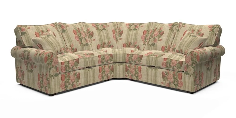 Upperton Corner Sofa RHF & LHF in Two Tone Plain Biscuit  - Loose cover option available