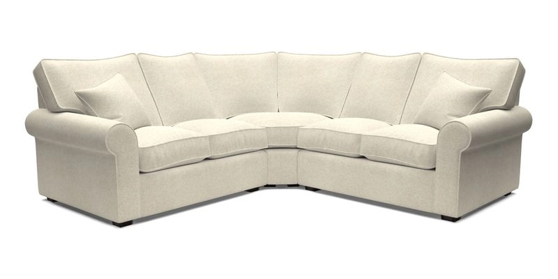 Upperton Corner Sofa RHF & LHF in Two Tone Plain Biscuit  - Loose cover option available