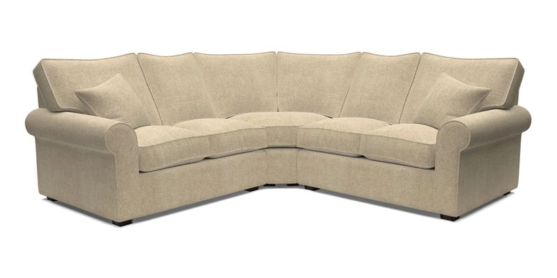 Upperton Corner Sofa RHF & LHF in Two Tone Plain Biscuit  - Loose cover option available